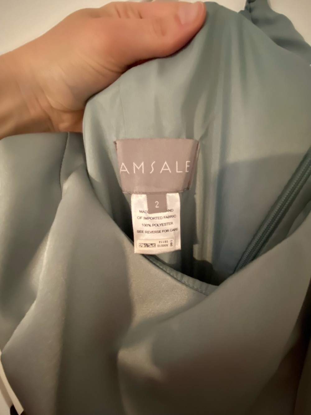 Satin Slip Gown in Jade Green - Women - Picture 5 of 7